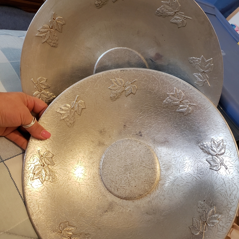 Vintage aluminum bowls